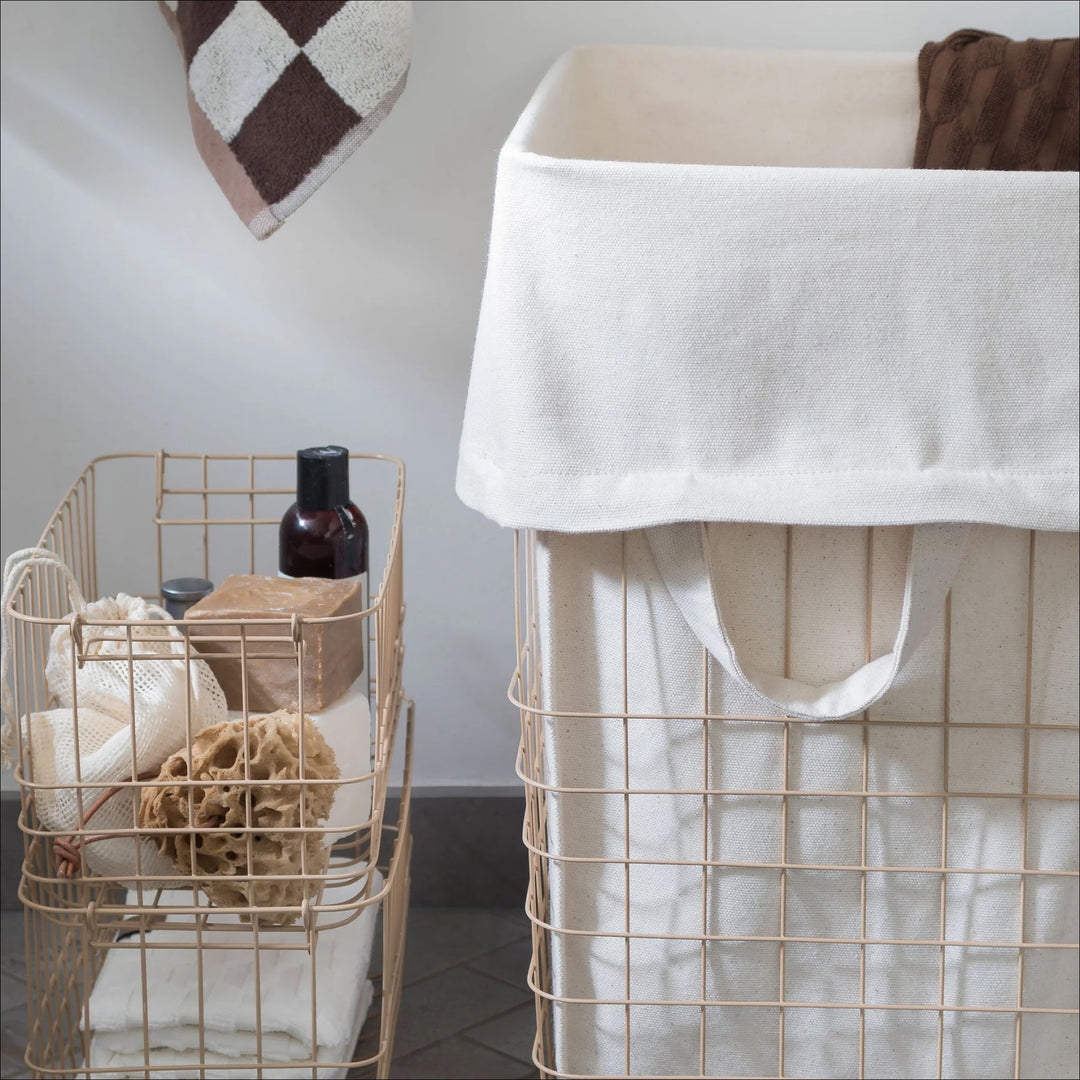 METTE DITMER Store-It Laundry Basket w/ Canvas Bag, Large, H50cm, Sand