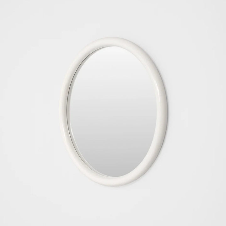 MIDDLE OF NOWHERE Gertrude Round Gloss Mirror, 80cm, Cotton