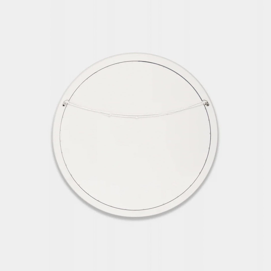 MIDDLE OF NOWHERE Gertrude Round Gloss Mirror, 80cm, Cotton