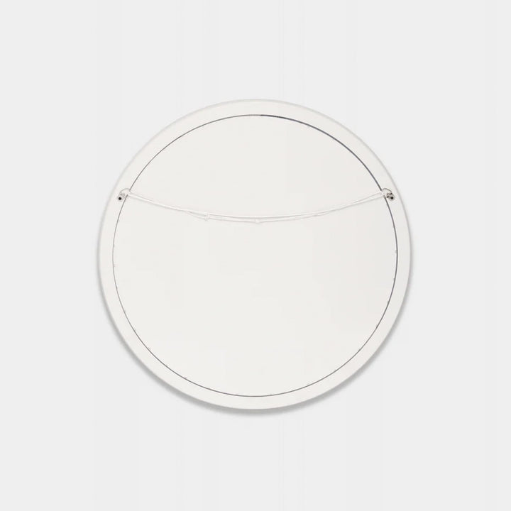 MIDDLE OF NOWHERE Gertrude Round Gloss Mirror, 80cm, Cotton