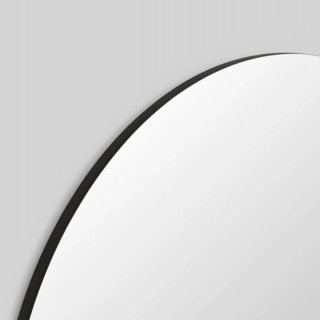 MIDDLE OF NOWHERE Miller Round Mirror, ⌀95cm, Black