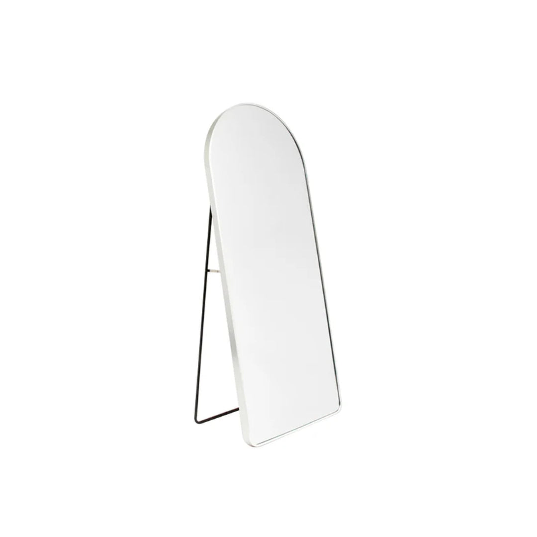 MIDDLE OF NOWHERE Simplicity Standing Arch Curve Mirror, Silver, 65x152cm