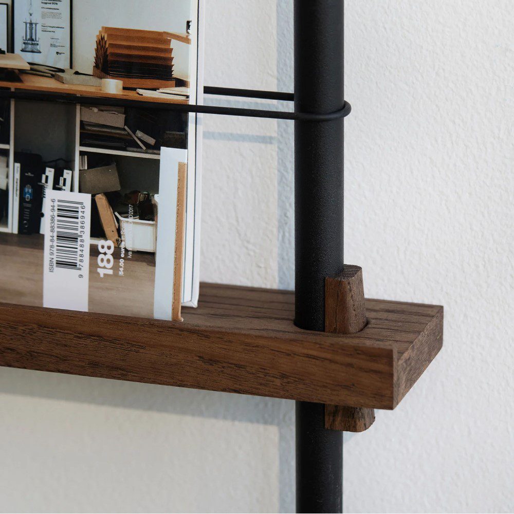 PRE-ORDER | MOEBE Magazine Shelving, MS.115.2, Smoked Oak/Black