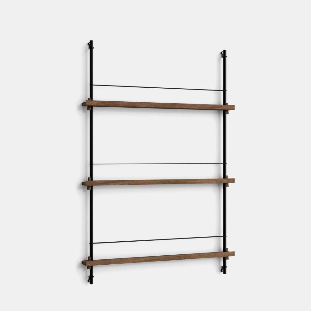 PRE-ORDER | MOEBE Magazine Shelving, MS.115.1, Smoked Oak/Black