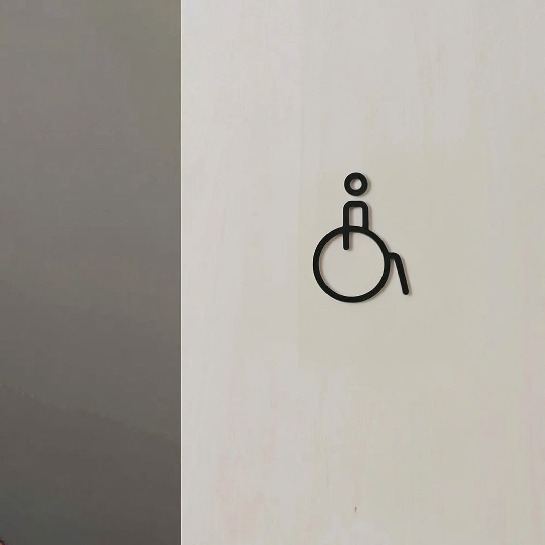 MOHEIM Accessible Restroom Sign, Black