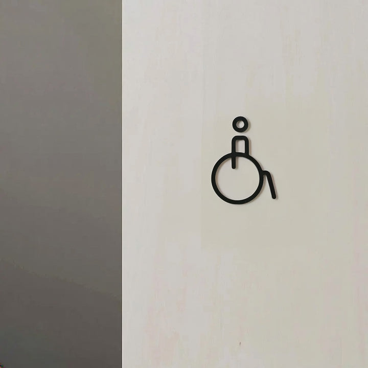 MOHEIM Accessible Restroom Sign, Black