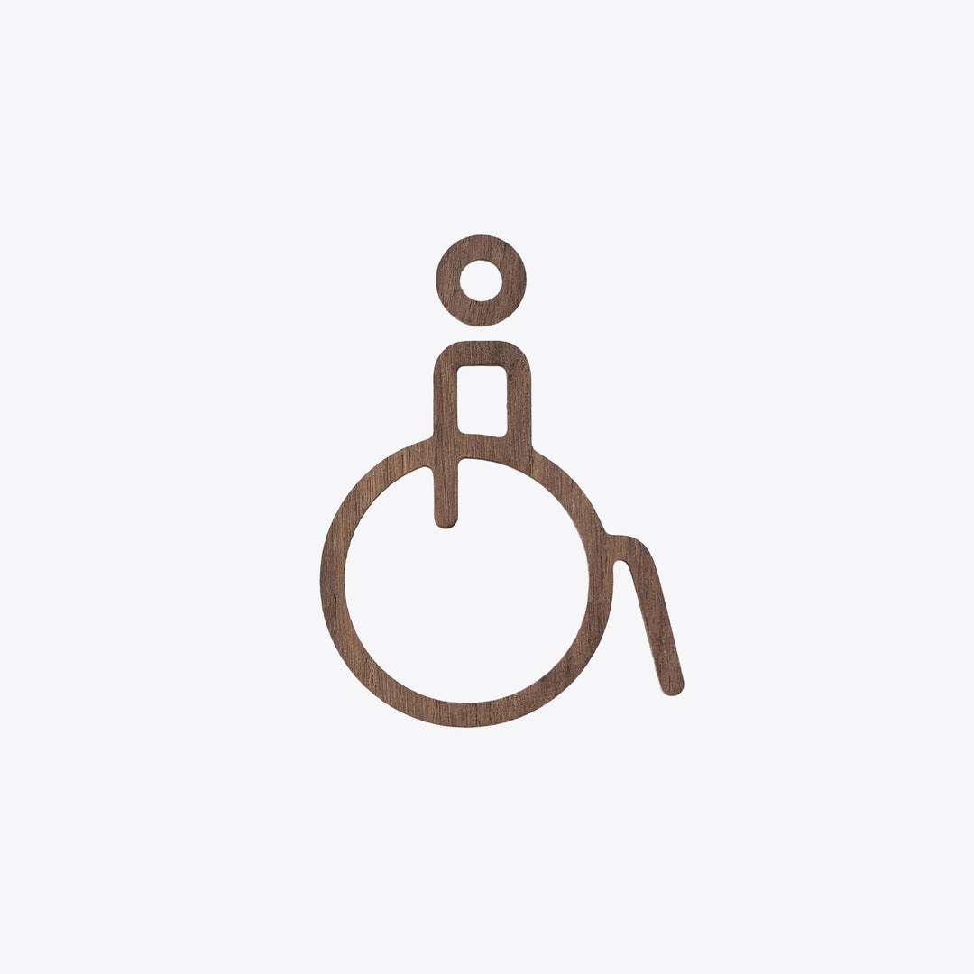 MOHEIM Accessible Restroom Sign, Walnut