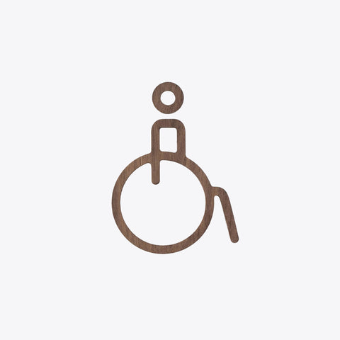 MOHEIM Accessible Restroom Sign, Walnut
