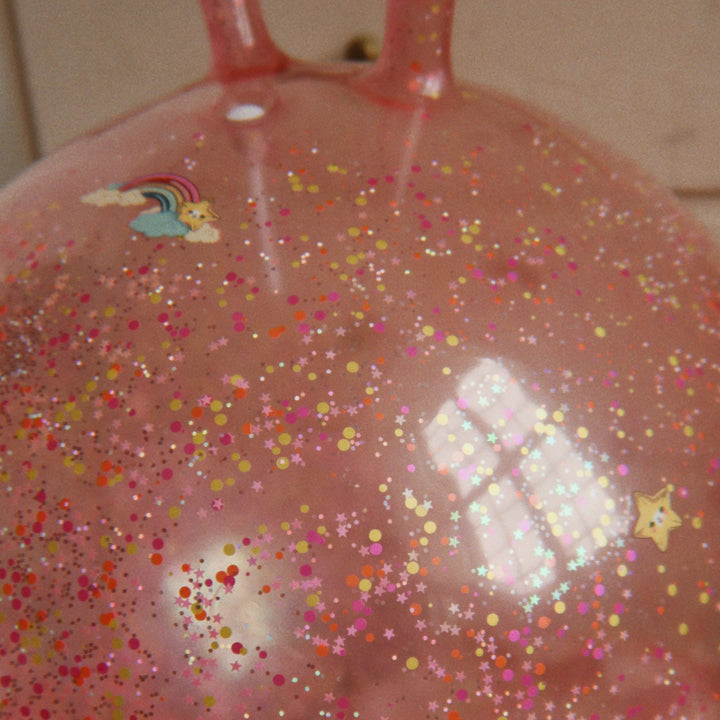 KONGES SLOJD Glitter Jump Bouncing Ball, Rainbow