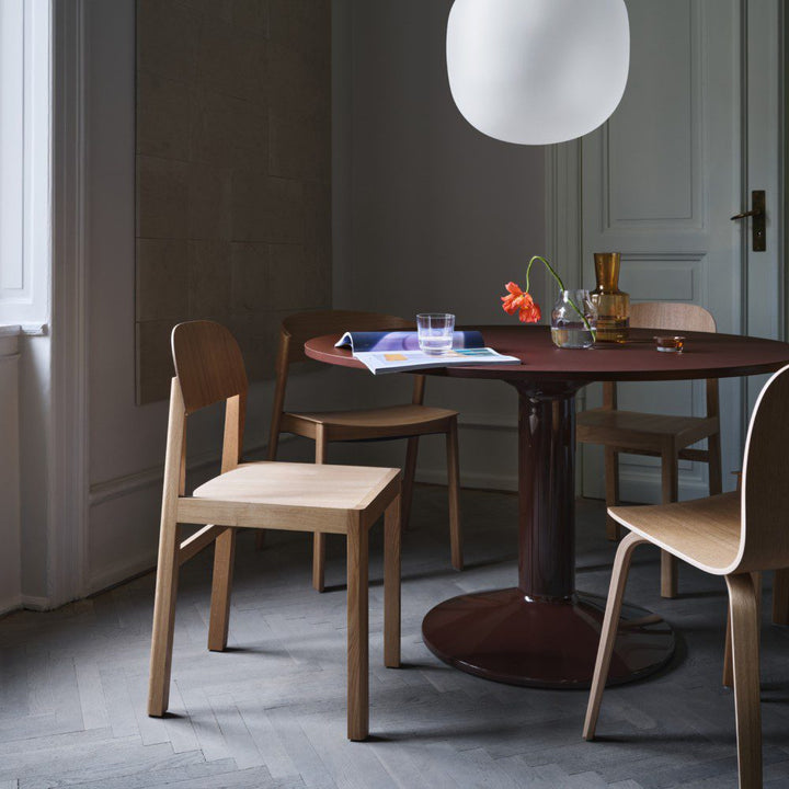 PRE-ORDER | MUUTO Midst Table, Dark Red Linoleum/Dark Red - 2 Sizes