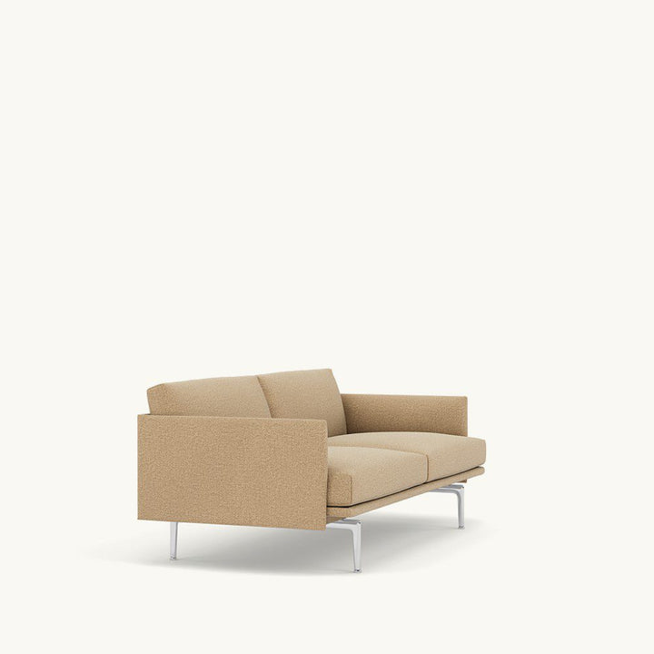 PRE-ORDER │ MUUTO Outline Sofa, 2-Seater, Polished Aluminum/Ecriture 240