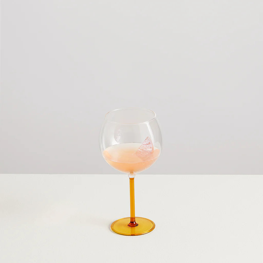 MAISON BALZAC Le Spritz Glass, Clear/Miel/Pink