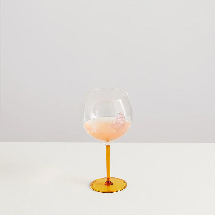 MAISON BALZAC Le Spritz Glass, Clear/Miel/Pink