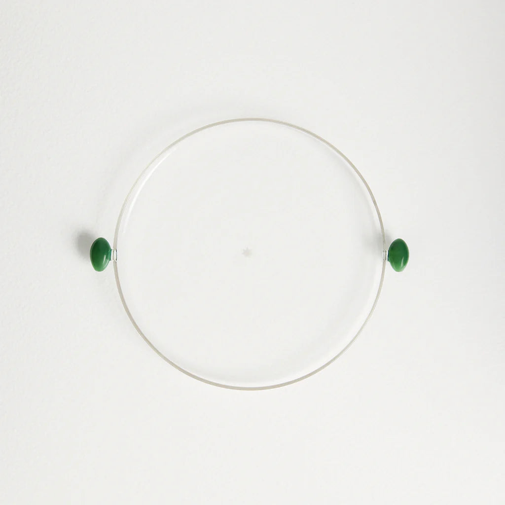 MAISON BALZAC Olive Tray, Clear/Opaque Green