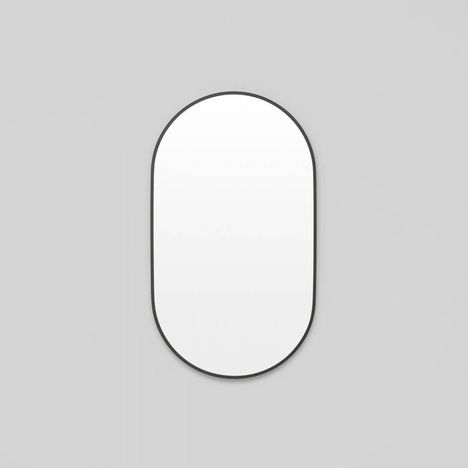 MIDDLE OF NOWHERE Simplicity Oval Mirror, Black, 40x70cm