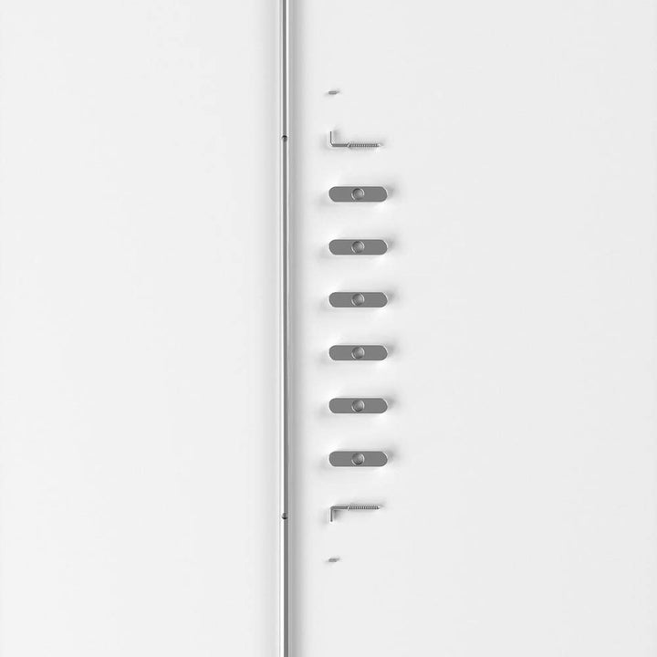 A packshot of Moebe coat rack with 6 pegs in chrome.