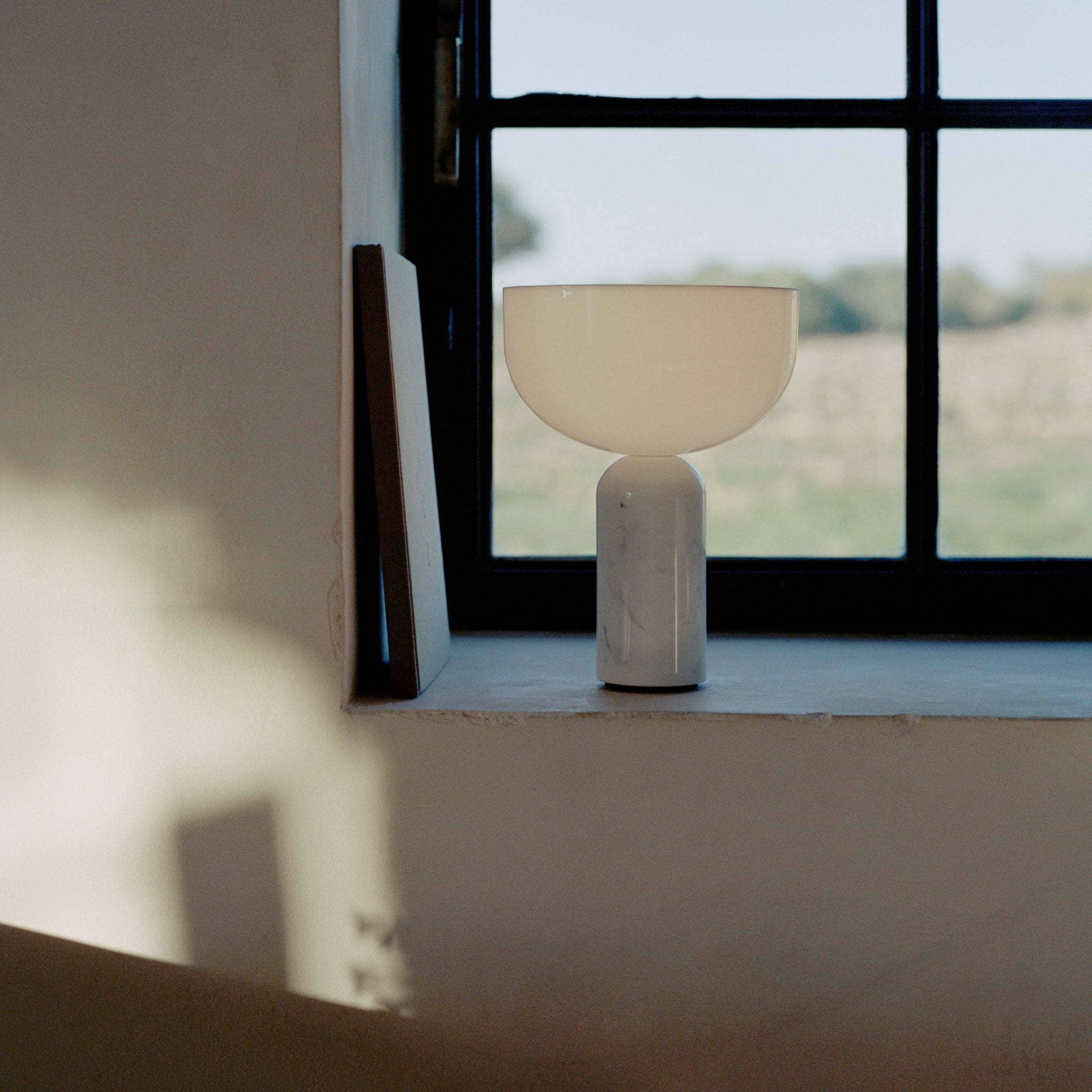 NEW WORKS Kizu Portable Table Lamp, White Marble