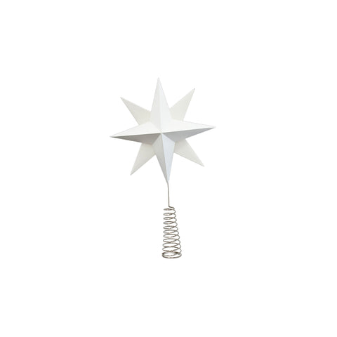 NORDIC ROOMS Tree Topper 3D Star w/ Metal Coil, H40cm, Off-White