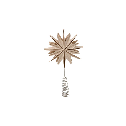 NORDIC ROOMS Tree Topper Star w/ Metal Coil, H35cm, Flaxseed