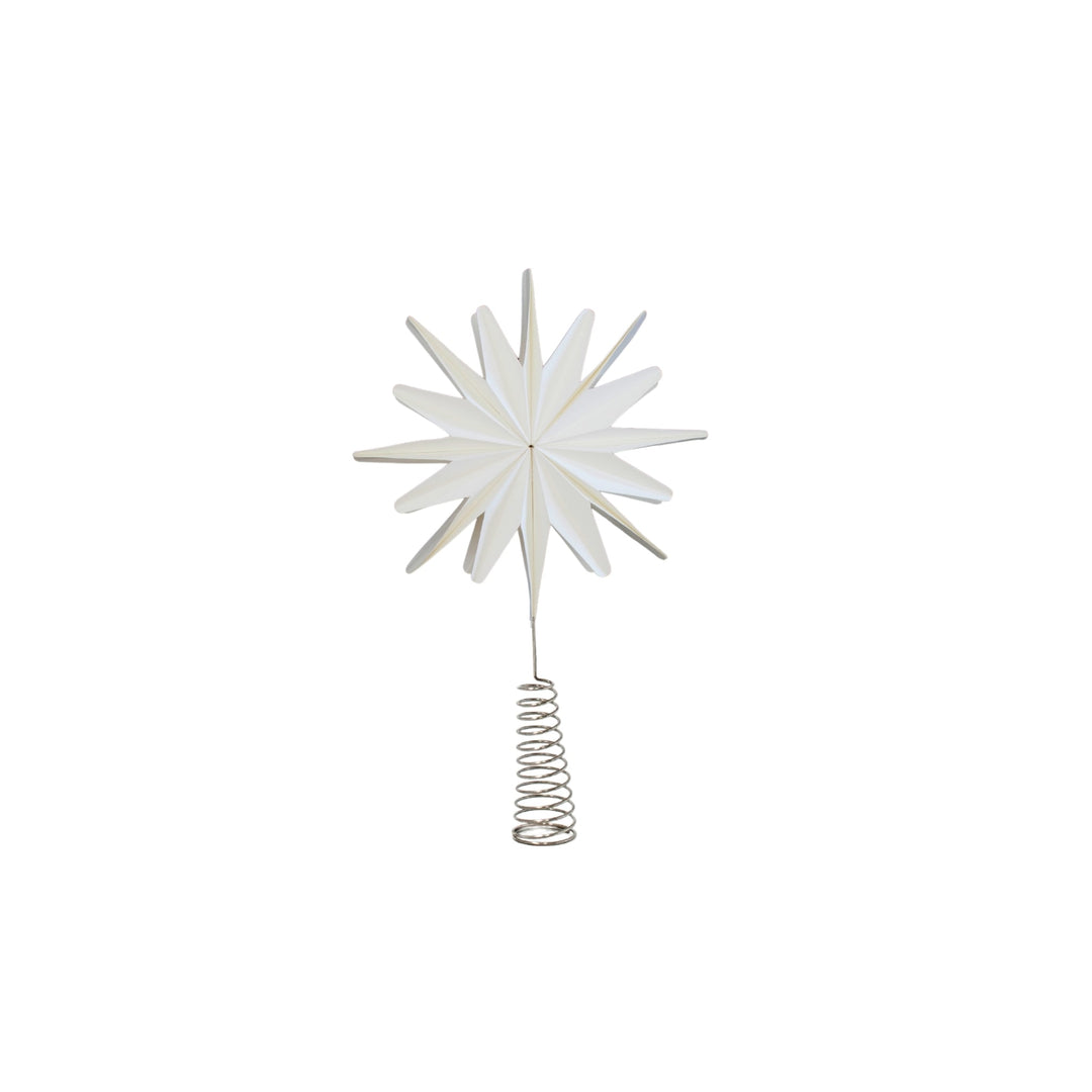 NORDIC ROOMS Tree Topper Star w/ Metal Coil, H35cm, Off-White