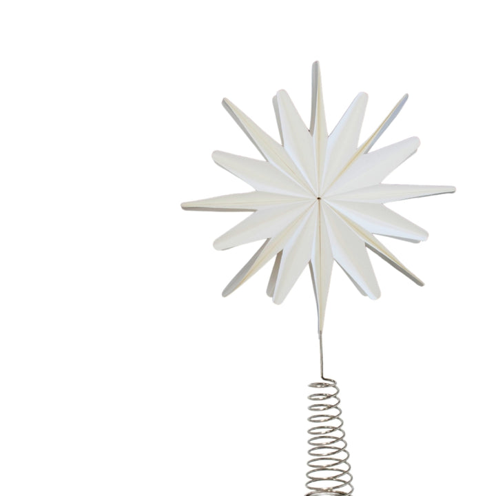 NORDIC ROOMS Tree Topper Star w/ Metal Coil, H35cm, Off-White