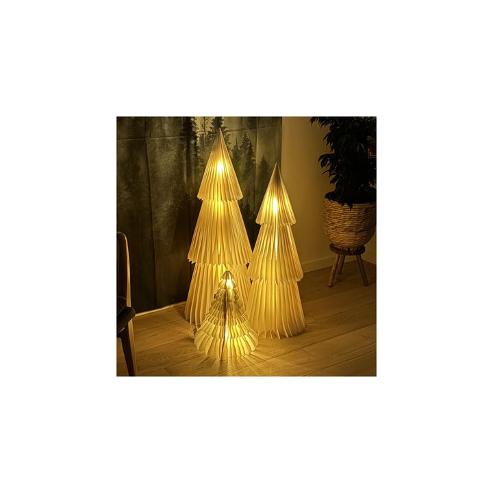 NORDIC ROOMS Deluxe Tree Tall Standing, Off-White w/ LED - 2 Sizes