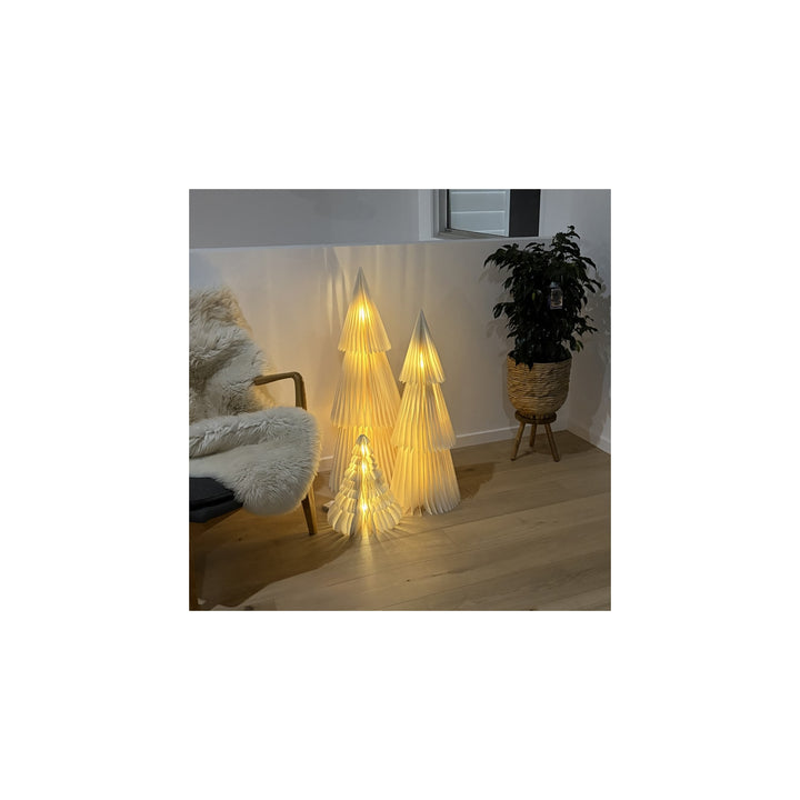 NORDIC ROOMS Deluxe Tree Tall Standing, Off-White w/ LED - 2 Sizes