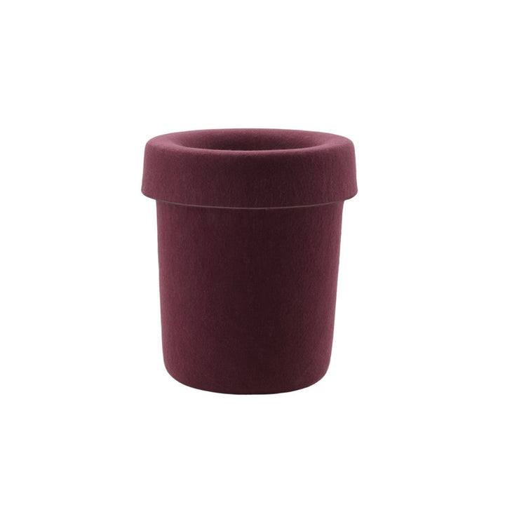NORMANN COPENHAGEN Hide Office Bin, Burgundy