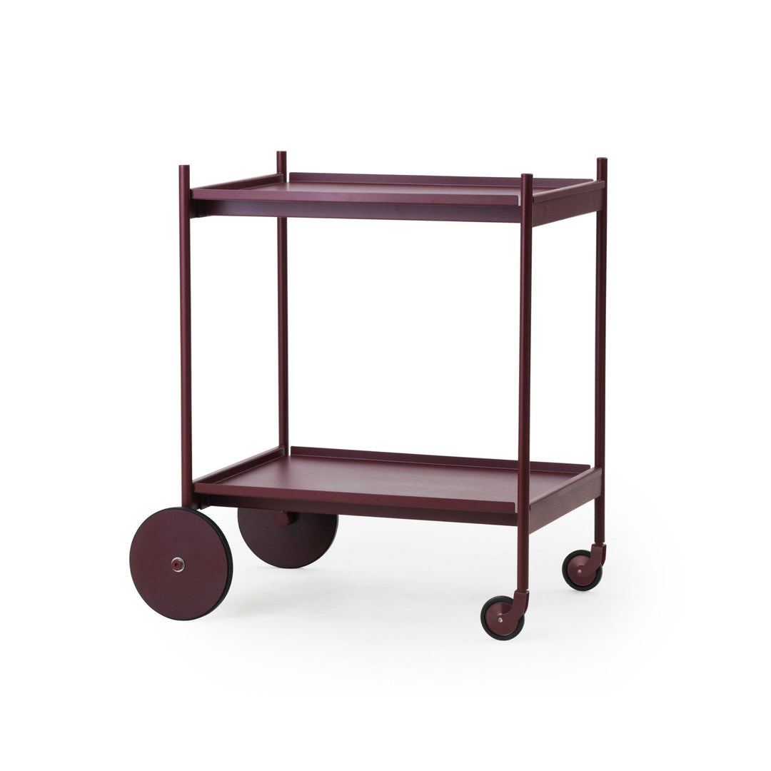NORMANN COPENHAGEN Rul Trolley/Bar Cart, Burgundy