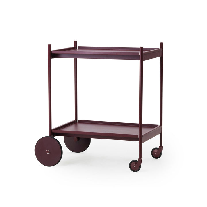 NORMANN COPENHAGEN Rul Trolley/Bar Cart, Burgundy