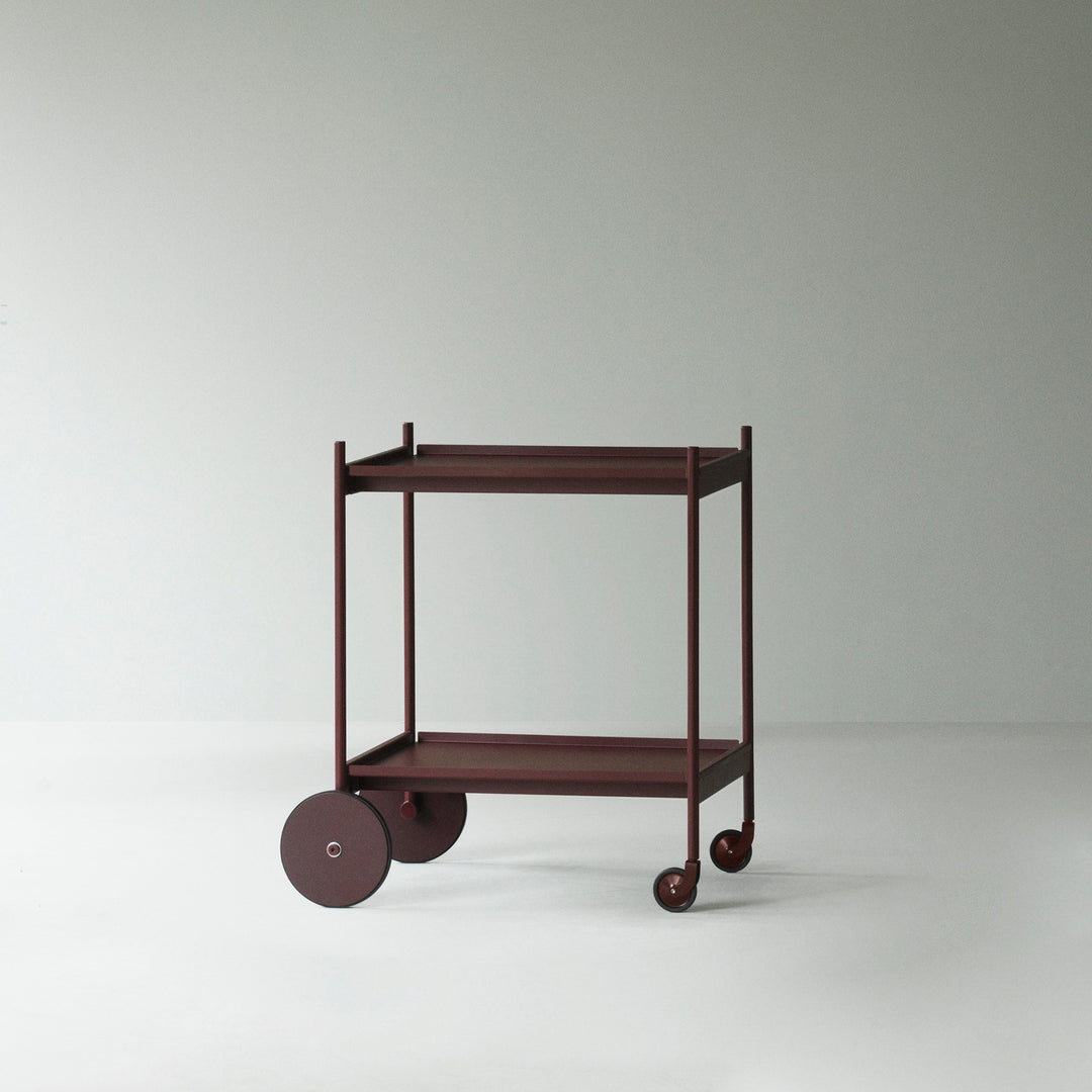 NORMANN COPENHAGEN Rul Trolley/Bar Cart, Burgundy