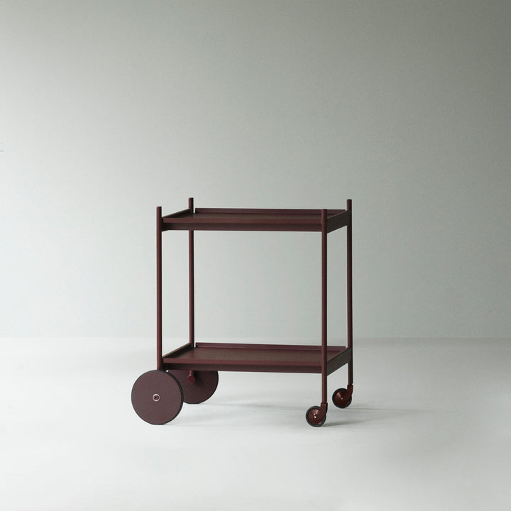 NORMANN COPENHAGEN Rul Trolley/Bar Cart, Burgundy
