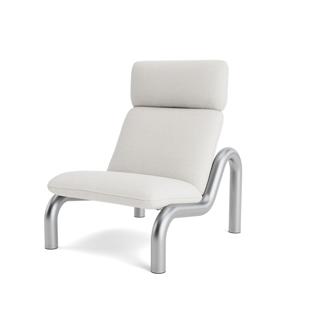 PRE-ORDER │ NORMANN COPENHAGEN Tube Lounge Chair, Stainless Steel/Hallingdal 103
