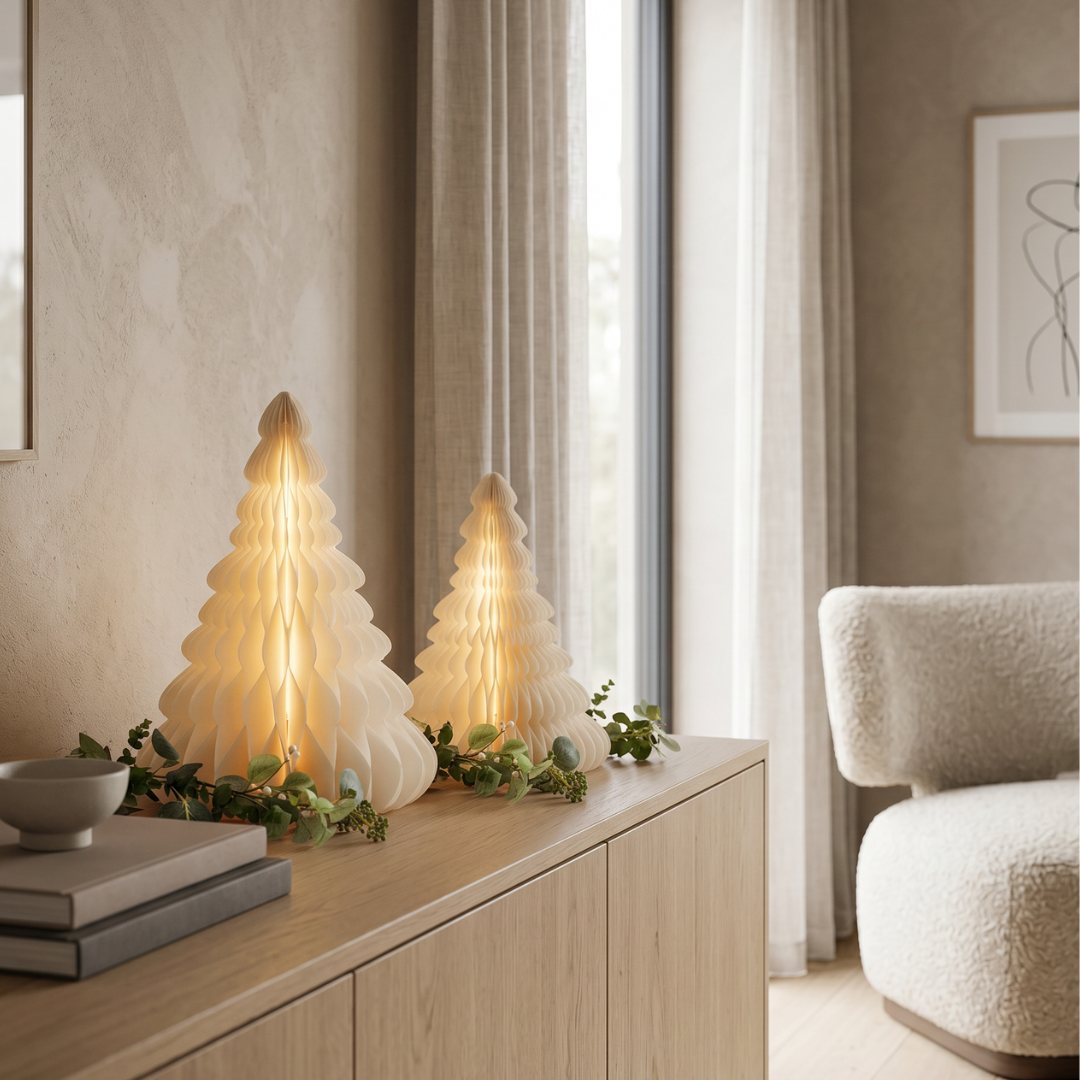 PRE-ORDER │ NORDIC ROOMS Tree Standing Off-White with LED, H 36cm