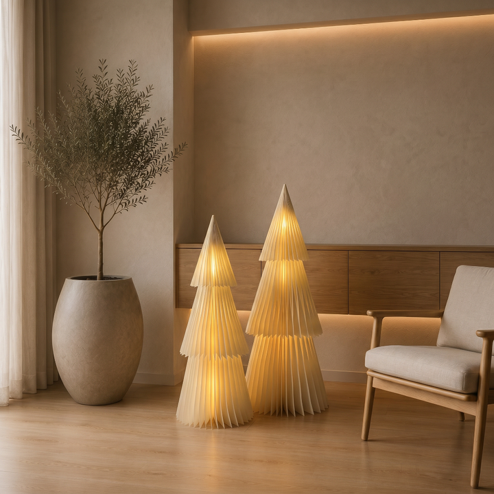 PRE-ORDER │ NORDIC ROOMS Deluxe Tree, Tall, Off-White, LED, H 80cm
