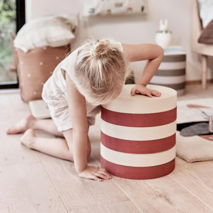 OYOY Iro Foam Stacking Stool, Vanilla/Nutmeg