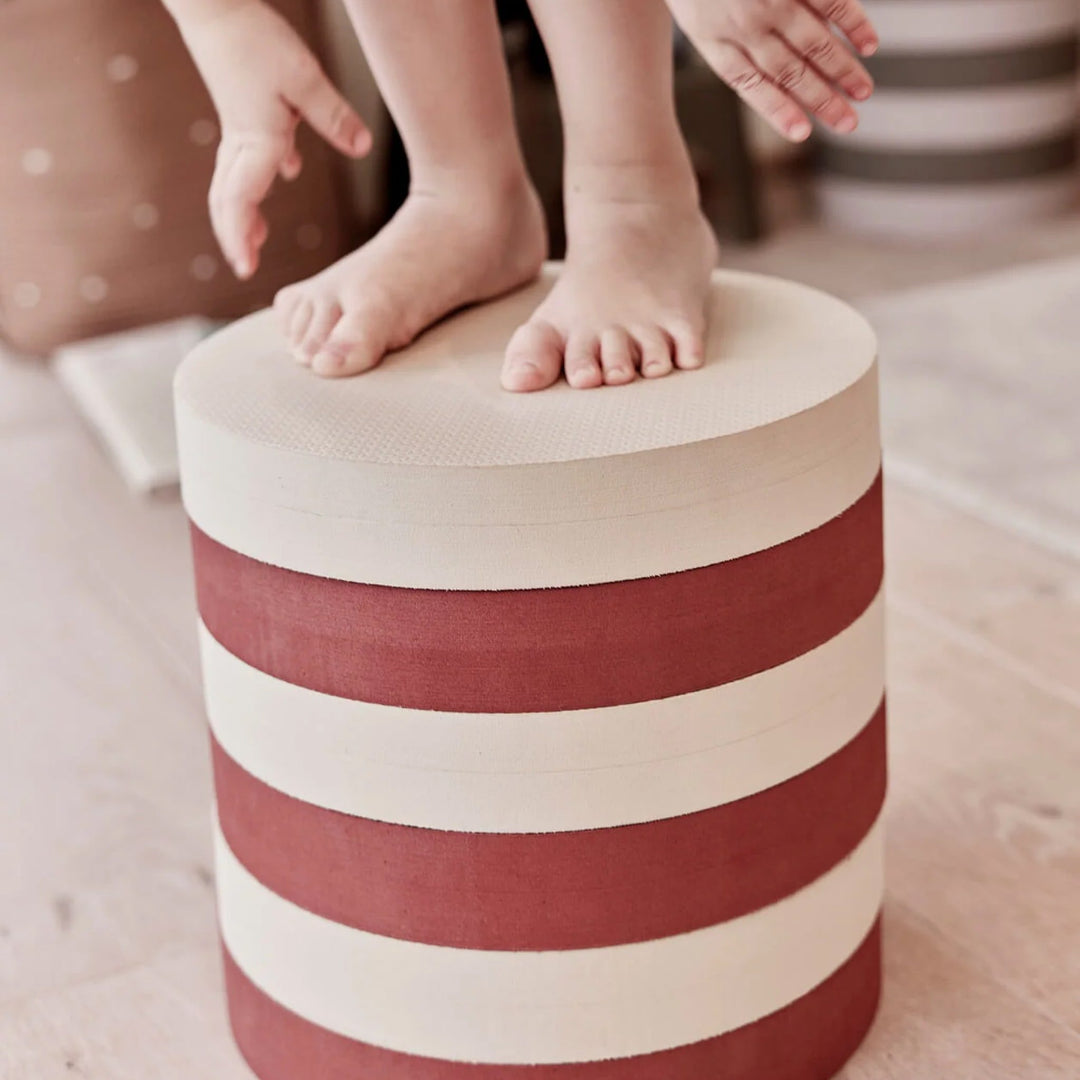 OYOY Iro Foam Stacking Stool, Vanilla/Nutmeg