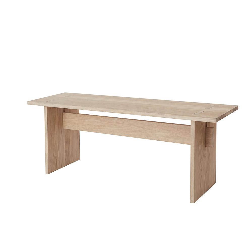 A packshot of Kotai bench made from 100% oak.