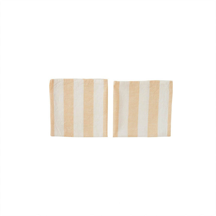 A packshot of cotton striped napkin.