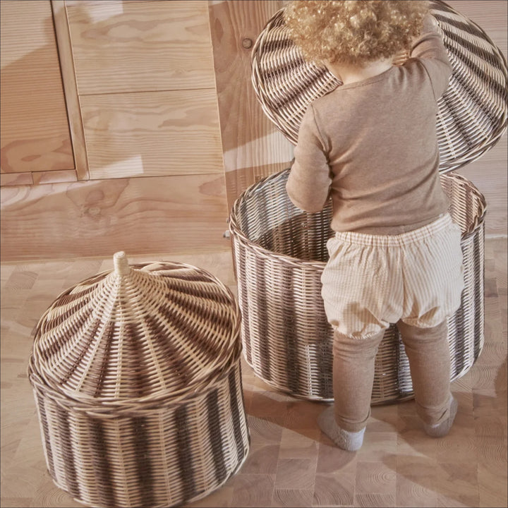 OYOY Circus Baskets, Nutmeg (Set of 2)