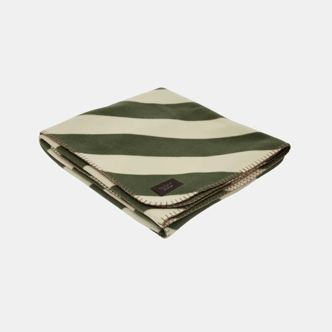 OYOY ZOO Kaya Dog Blanket, Off-White/Olive - 2 Sizes