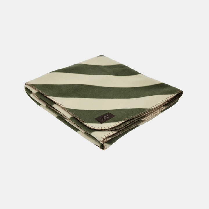 OYOY ZOO Kaya Dog Blanket, Off-White/Olive - 2 Sizes