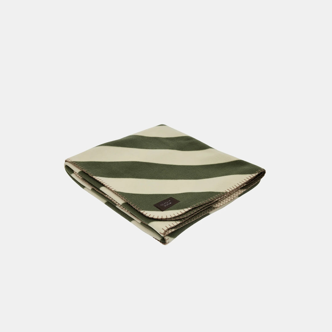 OYOY ZOO Kaya Dog Blanket, Off-White/Olive - 2 Sizes