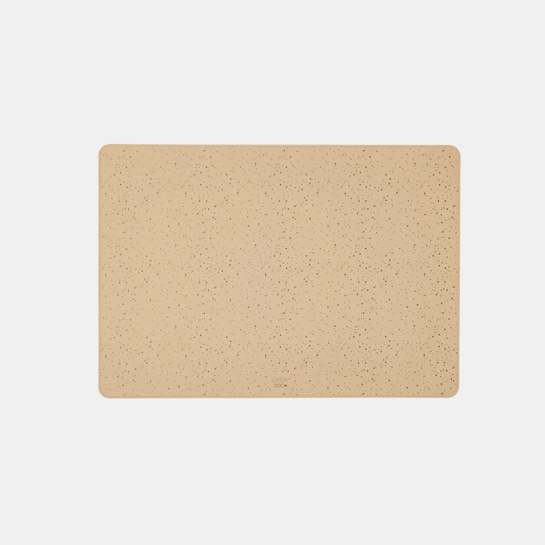 OYOY ZOO Koko Dog Bowl Mat, Large, Camel
