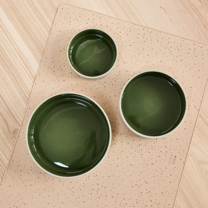 OYOY ZOO Koko Dog Bowl Mat, Large, Camel