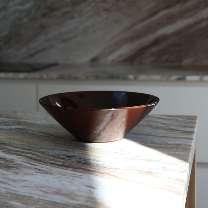 OYOY Yuka Bowl Large, Dark Terracotta