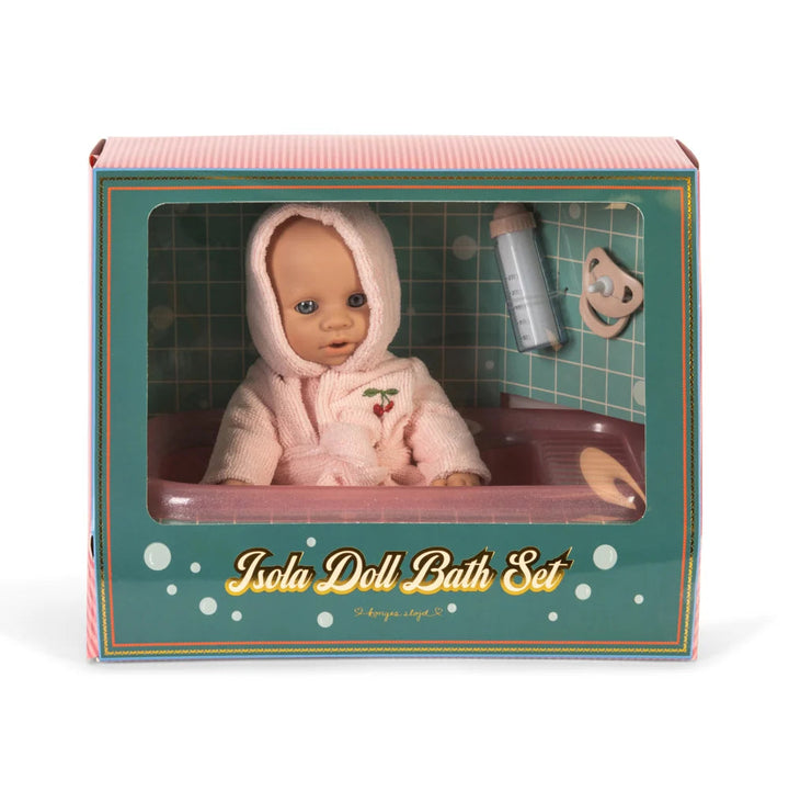 KONGES SLØJD Isola Doll Bath Set, Cherry