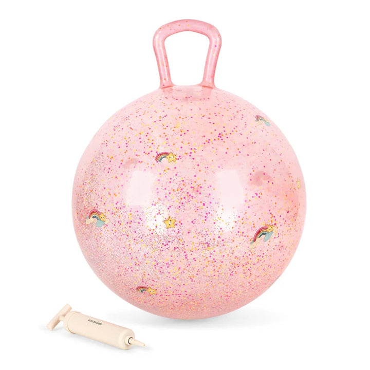 KONGES SLOJD Glitter Jump Bouncing Ball, Rainbow