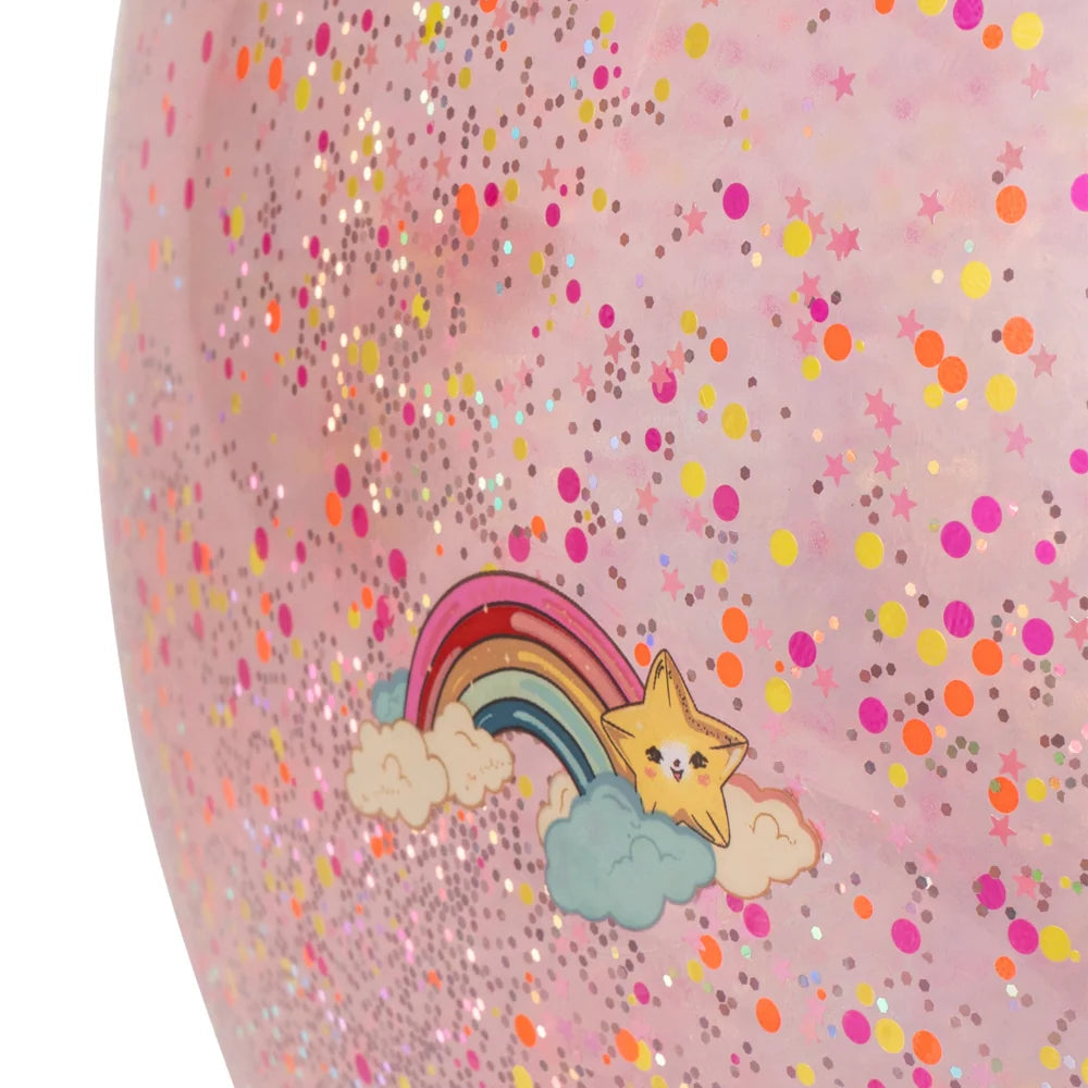 KONGES SLOJD Glitter Jump Bouncing Ball, Rainbow