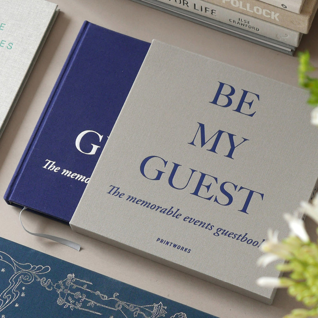 PRINTWORKS Guest Book, Grey/Navy